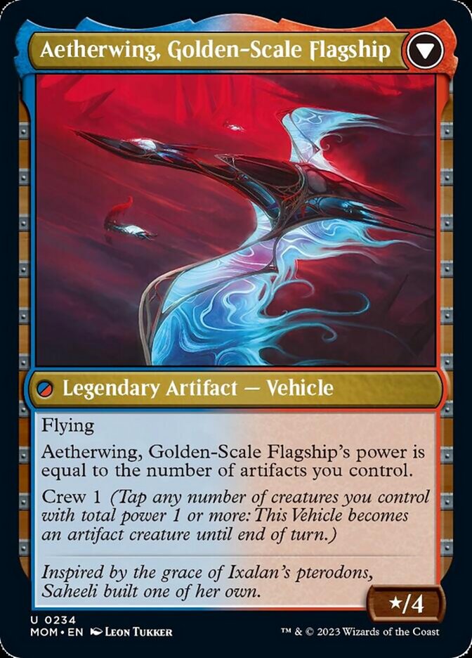 Invasion of Kaladesh // Aetherwing, Golden-Scale Flagship [March of th