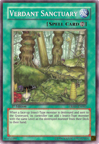 yugioh insect spell cards Verdant Sanctuary [CRMS-EN060] Common Bundle Size:20 Cases Fusion Strike(2021) place the card on Deck Build Pack: Grand