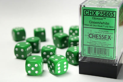 Chessex 16mm d6 Dice Block (12 dice)