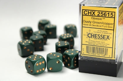 Chessex 16mm d6 Dice Block (12 dice)