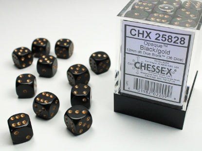 Chessex 12mm d6 Dice Block (36 dice)