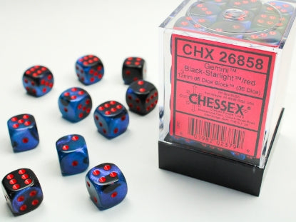 Chessex 12mm d6 Dice Block (36 dice)