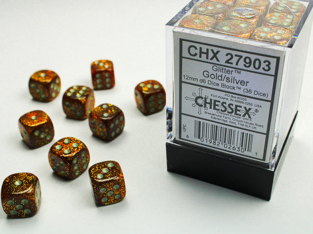 Chessex 12mm d6 Dice Block (36 dice)
