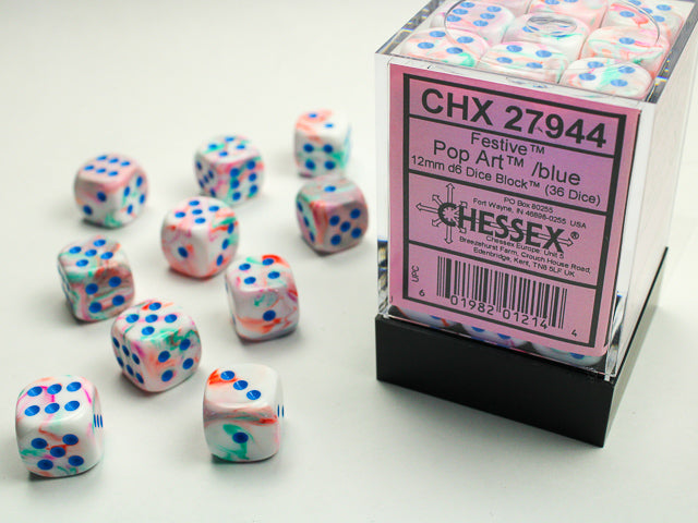 Chessex 12mm d6 Dice Block (36 dice)