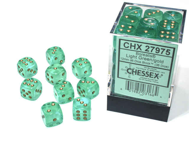 Chessex 12mm d6 Dice Block (36 dice)