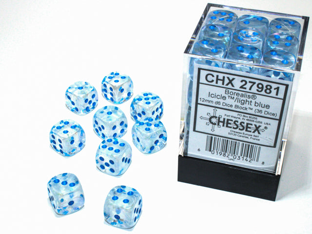 Chessex 12mm d6 Dice Block (36 dice)