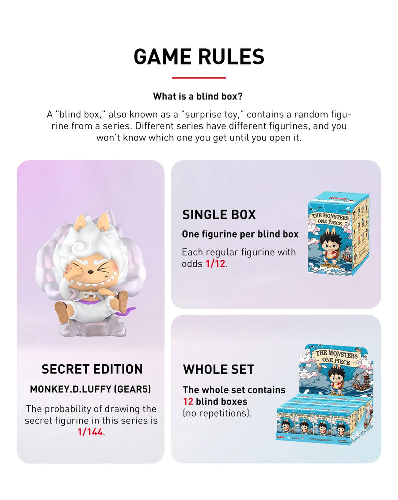 THE MONSTERS x One Piece Series Figure Blind Box (sealed case)
