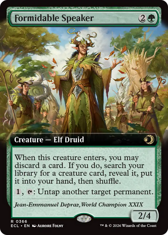 Formidable Speaker (Extended Art) [Lorwyn Eclipsed]