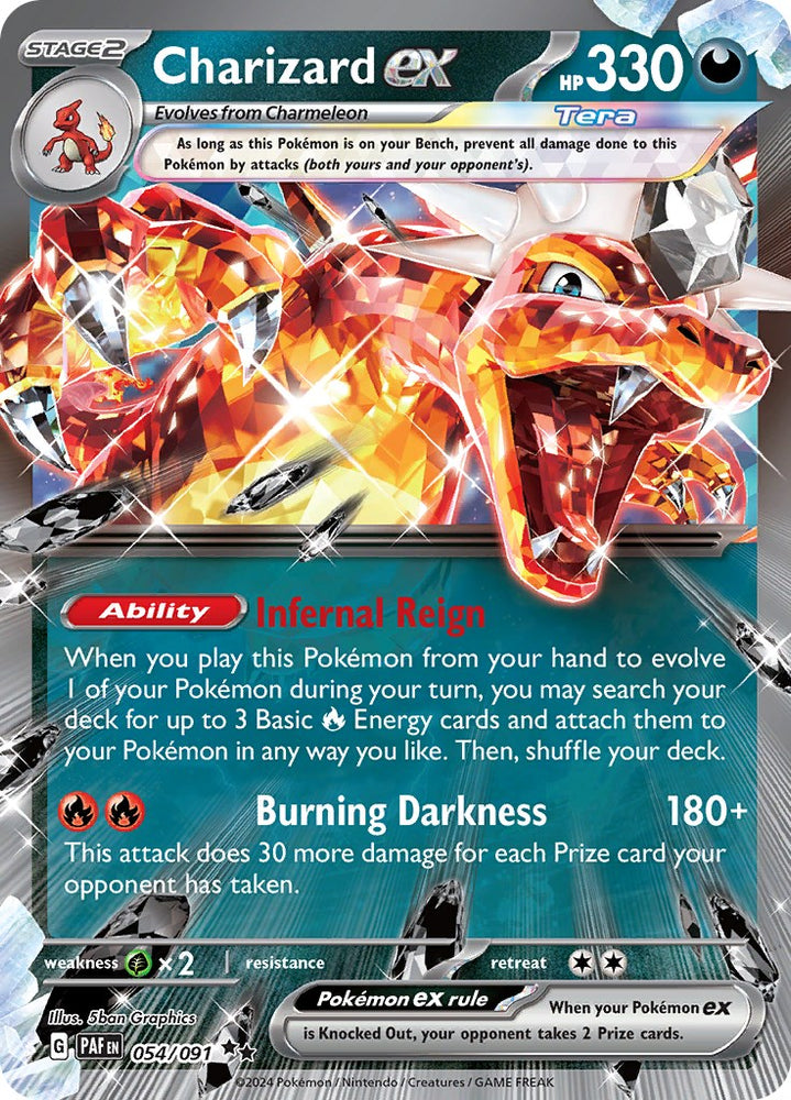 charizard pokemon card scarlet and violet TCG: & proof acrylic case and featuring a striking image of the captivating character Charizard ex (054/091) [Scarlet &