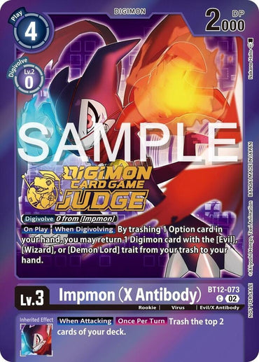 Impmon (X Antibody) [BT12-073] (Judge Pack 5) [Across Time Promos]