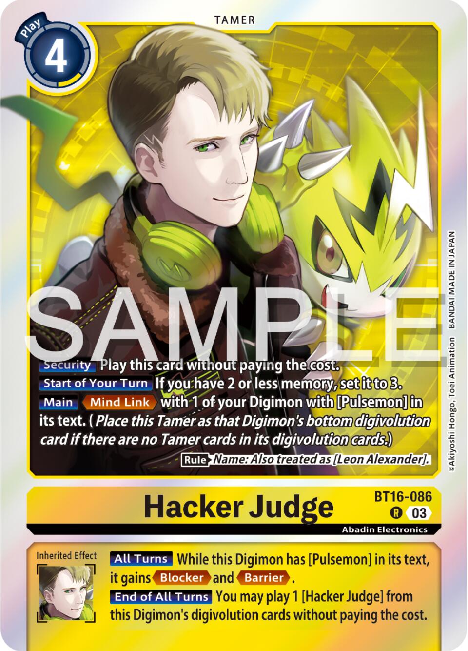 Hacker Judge [BT16-086] [Beginning Observer]