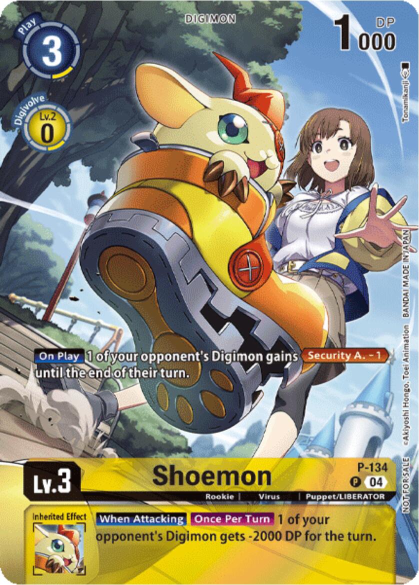 Shoemon [P-134] (Digimon Liberator Promotion) (Textured) [Promotional Cards]