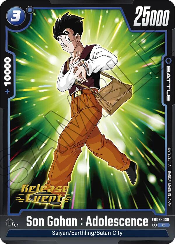 Son Gohan : Adolescence (FB03-038) [Raging Roar Release Event Cards]