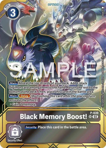 Black Memory Boost! [P-039] - P-039 (Premium Card Collection - Memory Boost! Set) [Promotional Cards]