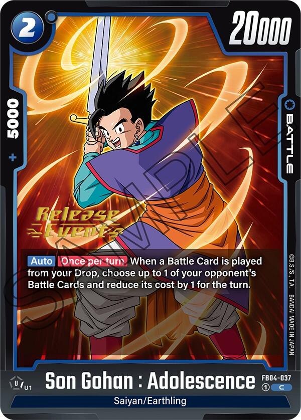 Son Gohan : Adolescence (FB04-037) [Ultra Limit Release Event Cards]