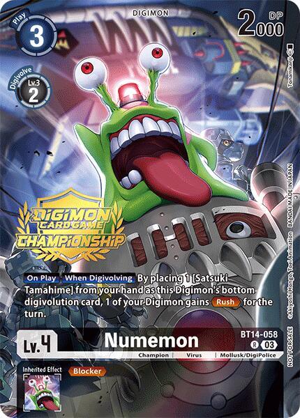 Numemon [BT14-058] (Championship 2024 Tamers Pack) [Blast Ace]