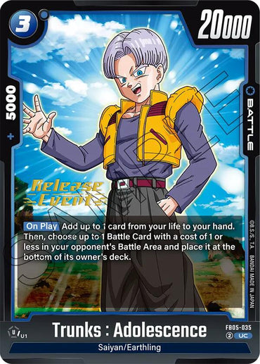 Trunks : Adolescence [New Adventure Release Event Cards]