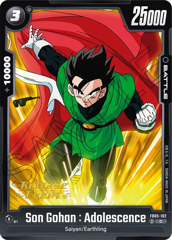 Son Gohan : Adolescence [New Adventure Release Event Cards]