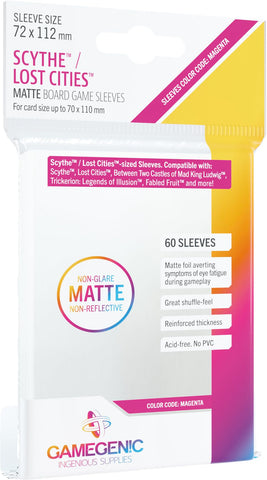 MATTE Sleeves: Scythe and-or Lost Cities (72 x 112 mm)