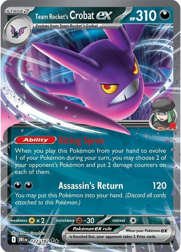 Team Rocket's Crobat ex (122/182) [Scarlet & Violet: Destined Rivals]