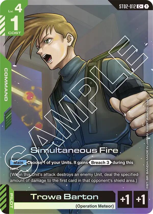 Simultaneous Fire (C+) [Starter Deck 02: Wings of Advance (ST02)]