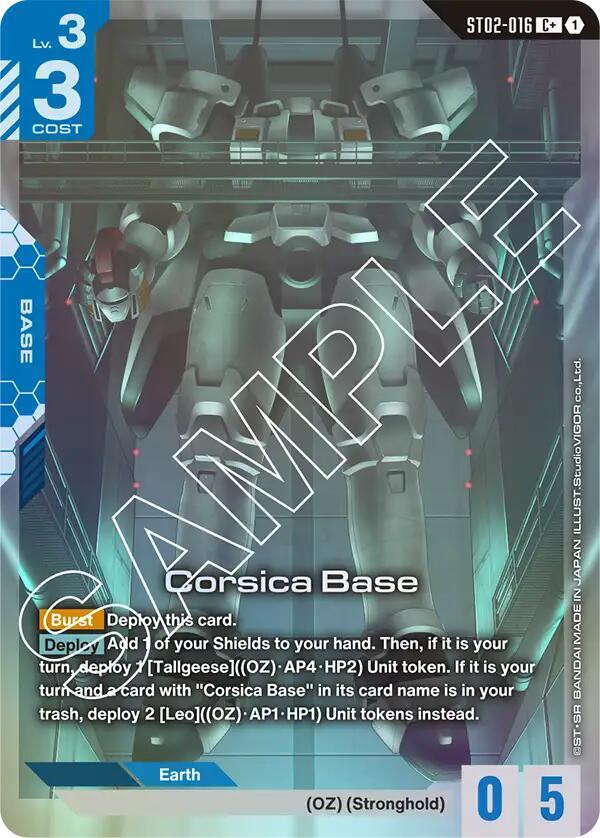 Corsica Base (C+) [Starter Deck 02: Wings of Advance (ST02)]