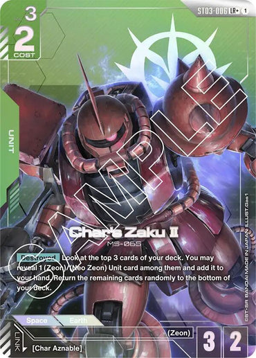 Char's Zaku II (LR+)  [Starter Deck 03: Zeon's Rush (ST03)]