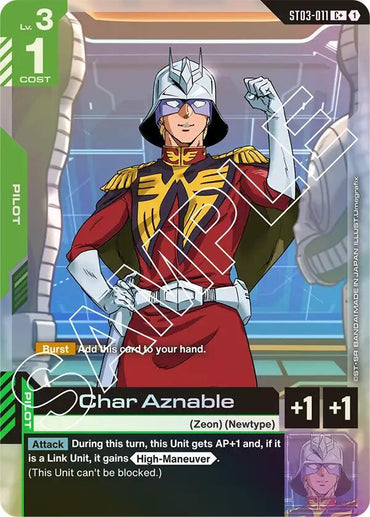 Char Aznable (C+) [Starter Deck 03: Zeon's Rush (ST03)]