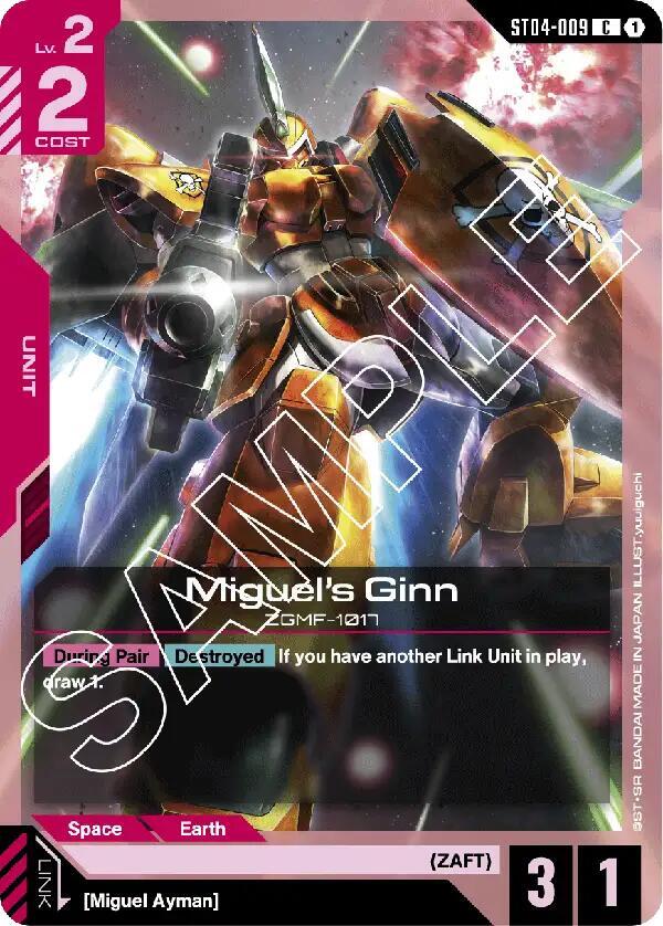 Miguel's Ginn [Starter Deck 04: SEED Strike (ST04)]