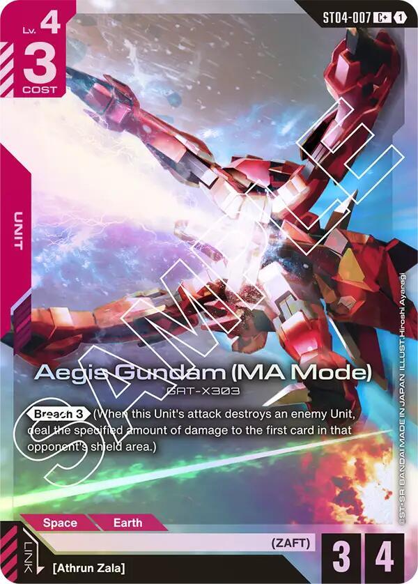 Aegis Gundam (MA Mode) (C+) [Starter Deck 04: SEED Strike (ST04)]