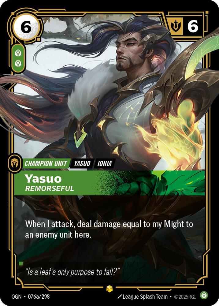 Yasuo - Remorseful (Alternate Art) [Origins]