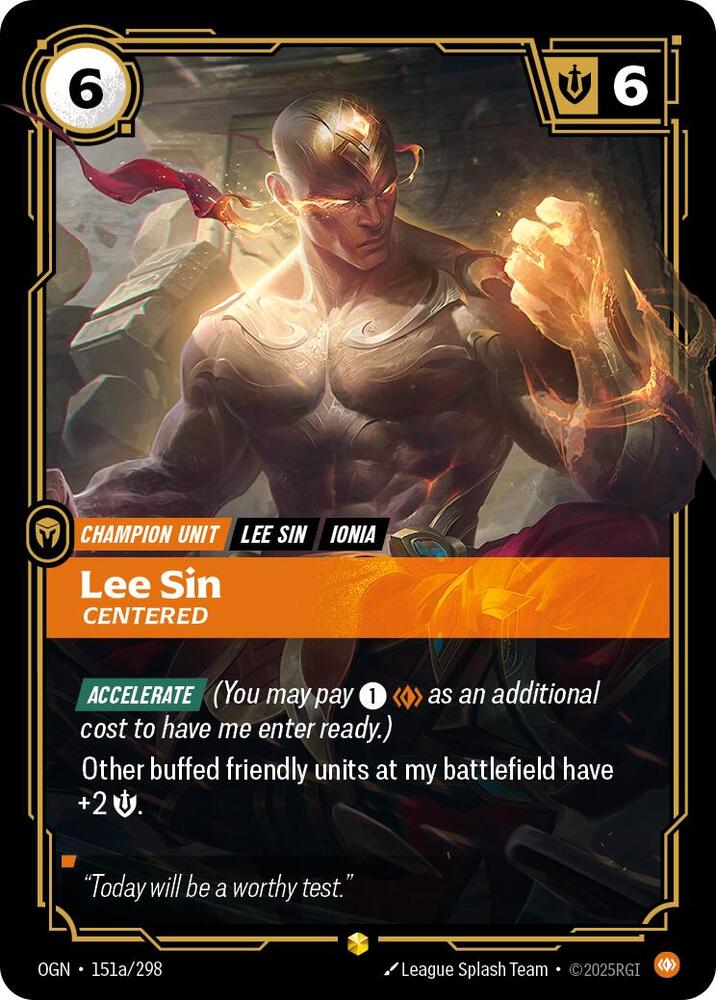 Lee Sin - Centered (Alternate Art) [Origins]