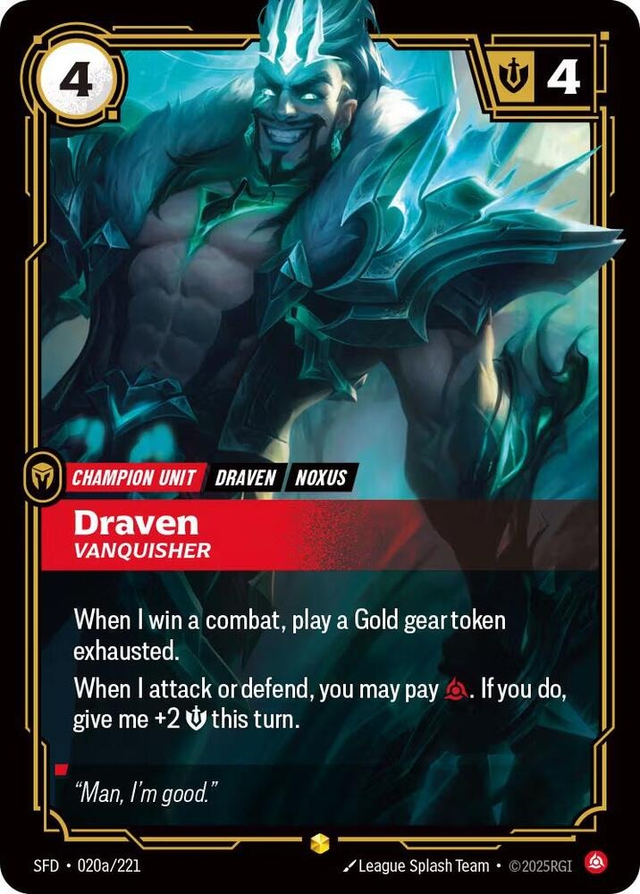 Draven - Vanquisher (Alternate Art) [Spiritforged]