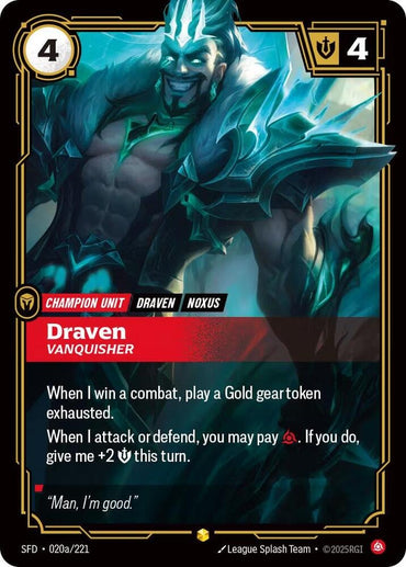 Draven - Vanquisher (Alternate Art) [Spiritforged]