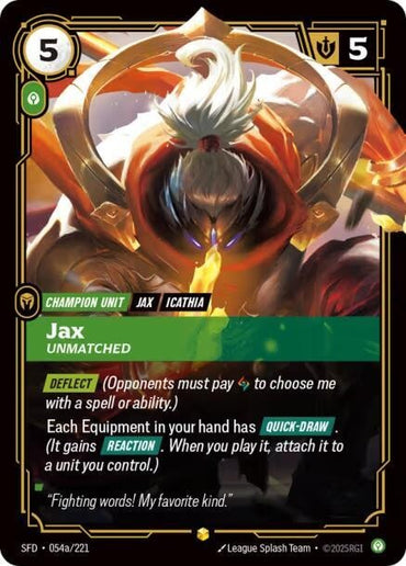 Jax - Unmatched (Alternate Art) [Spiritforged]