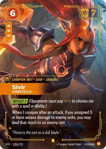 Sivir - Ambitious (Alternate Art) [Spiritforged]