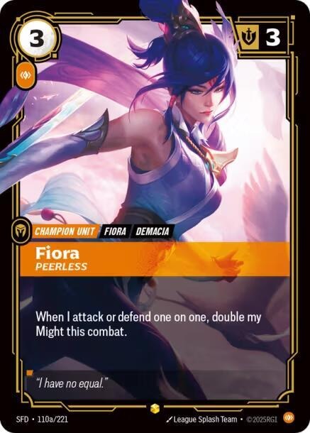 Fiora - Peerless (Alternate Art) [Spiritforged]