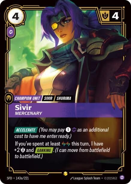 Sivir - Mercenary (Alternate Art) [Spiritforged]
