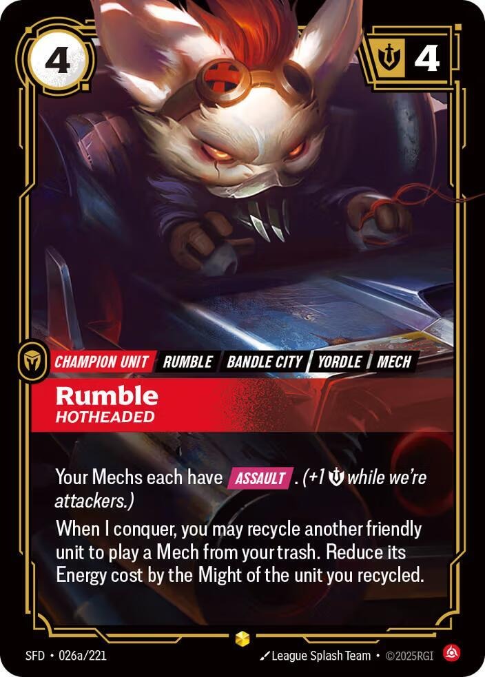 Rumble - Hotheaded (Alternate Art) [Spiritforged]