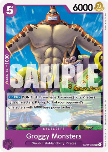 Groggy Monsters (EB04) [The Azure Sea's Seven Release Event Cards]