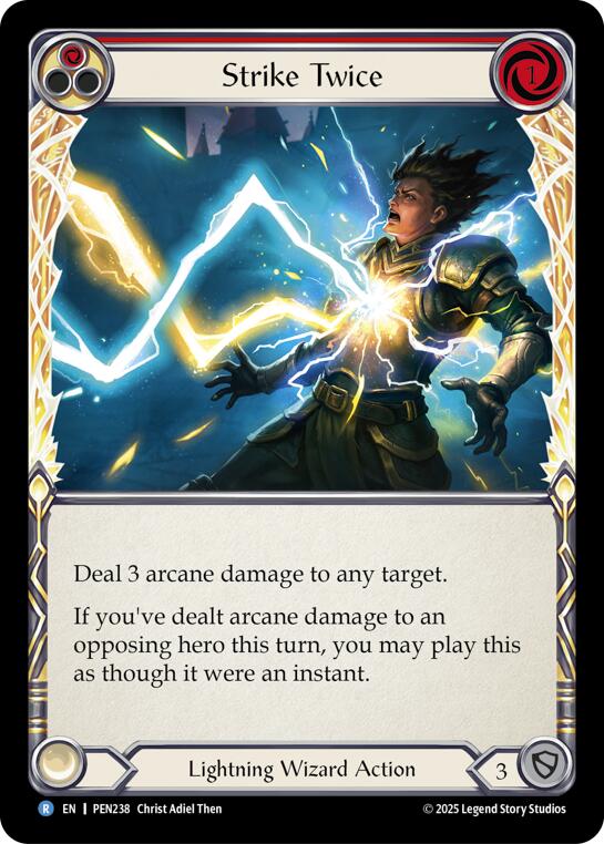 Strike Twice (Red) (Regular) [PEN238] (Compendium of Rathe)