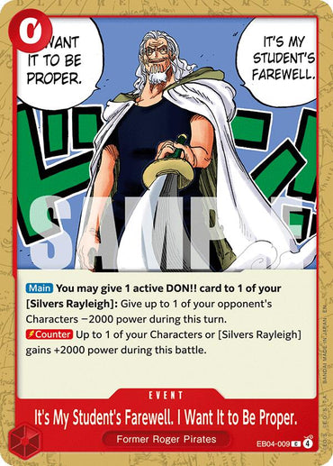 It's My Student's Farewell. I Want It to Be Proper. (EB04) [Adventure on Kami's Island]