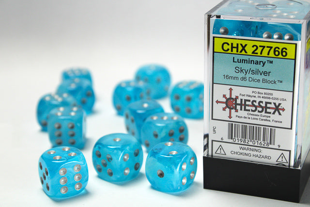 Chessex 16mm d6 Dice Block (12 dice)