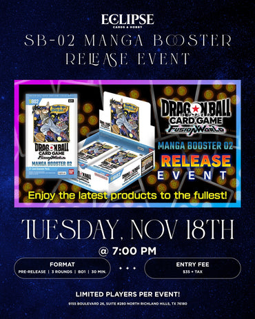 DBS Fusion World Manga Booster SB02 Release Event