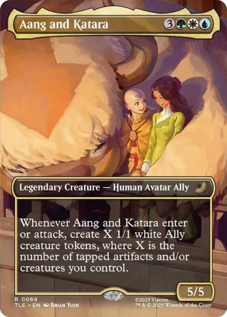 avatar aang mtg card Aang and Katara (Borderless) [Avatar: The Last Airbender: Eternal-Lega