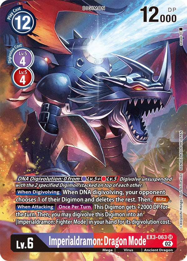 digimon card game imperialdramon deck Imperialdramon: Dragon Mode [EX3-063] (Alternate Art) [Draconic Roar]
