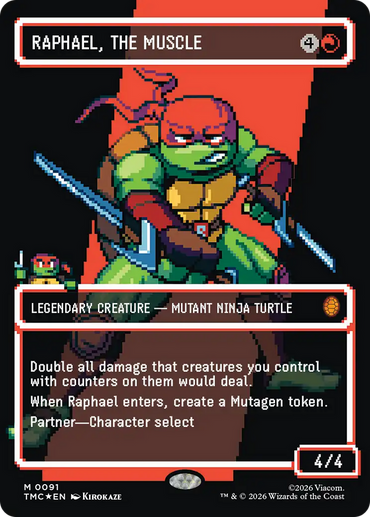 Raphael, the Muscle (0091) (Borderless) (Surge Foil) [Teenage Mutant Ninja Turtles Commander]