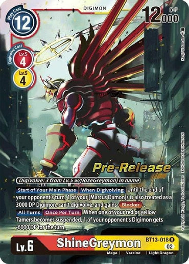 ShineGreymon [BT13-018] [Versus Royal Knights Booster Pre-Release Cards]