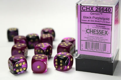 Chessex 16mm d6 Dice Block (12 dice)