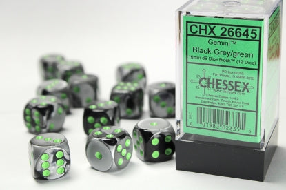 Chessex 16mm d6 Dice Block (12 dice)